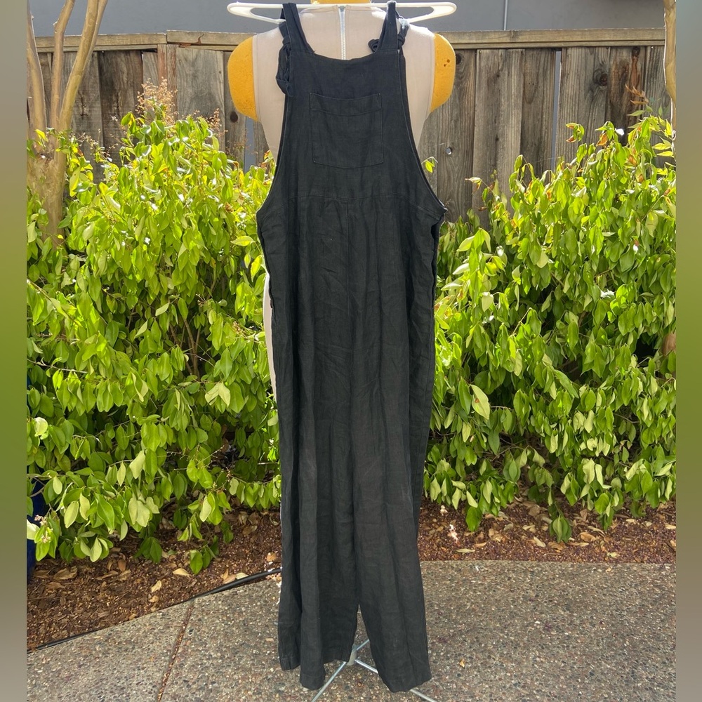 Guarantee Black Linen Wide Leg Jumpsuit